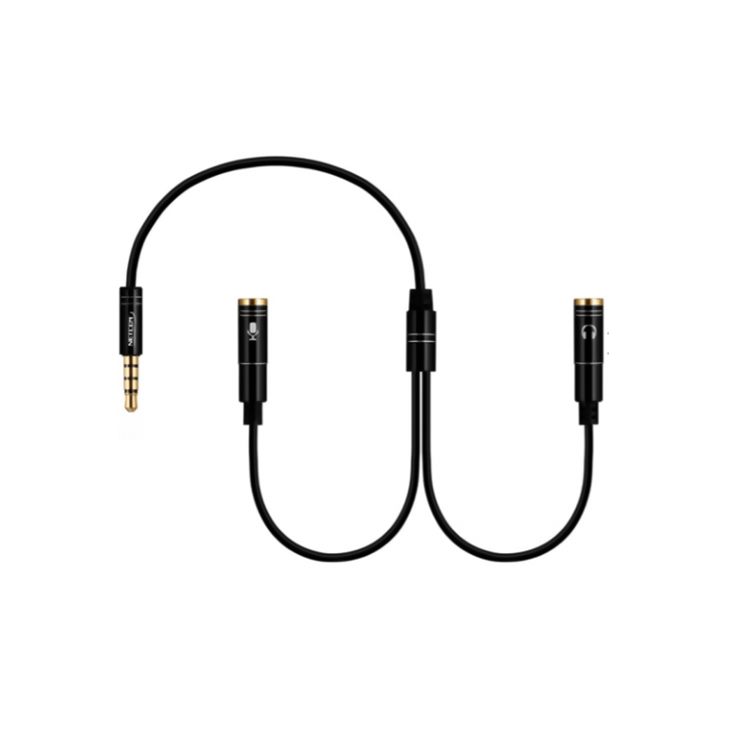 ADAPTADOR 2 ENTRADAS DE AUDIO Y SALIDA PARA LAPTOP