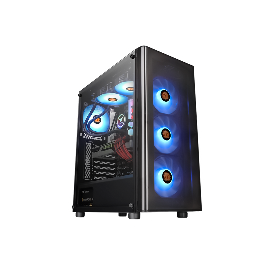 CASE GAMER THERMALTAKE V200, MID TOWER, ATX, 600W, NEGRO, USB 3.0, AUDIO
