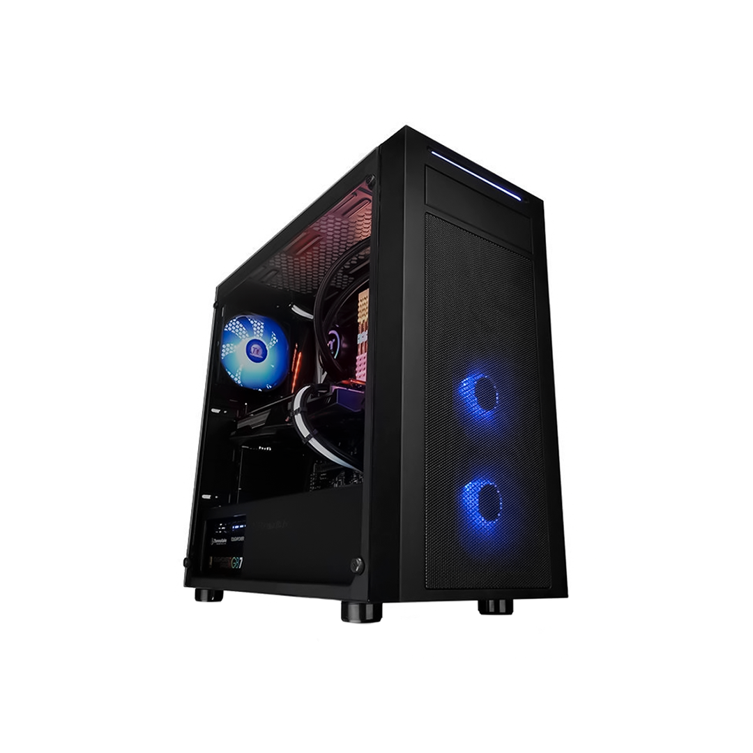CASE THERMALTAKE VERSA J22 TG RGB, CA-3L5,60M 1WU-00 LED C/FUENTE 600W