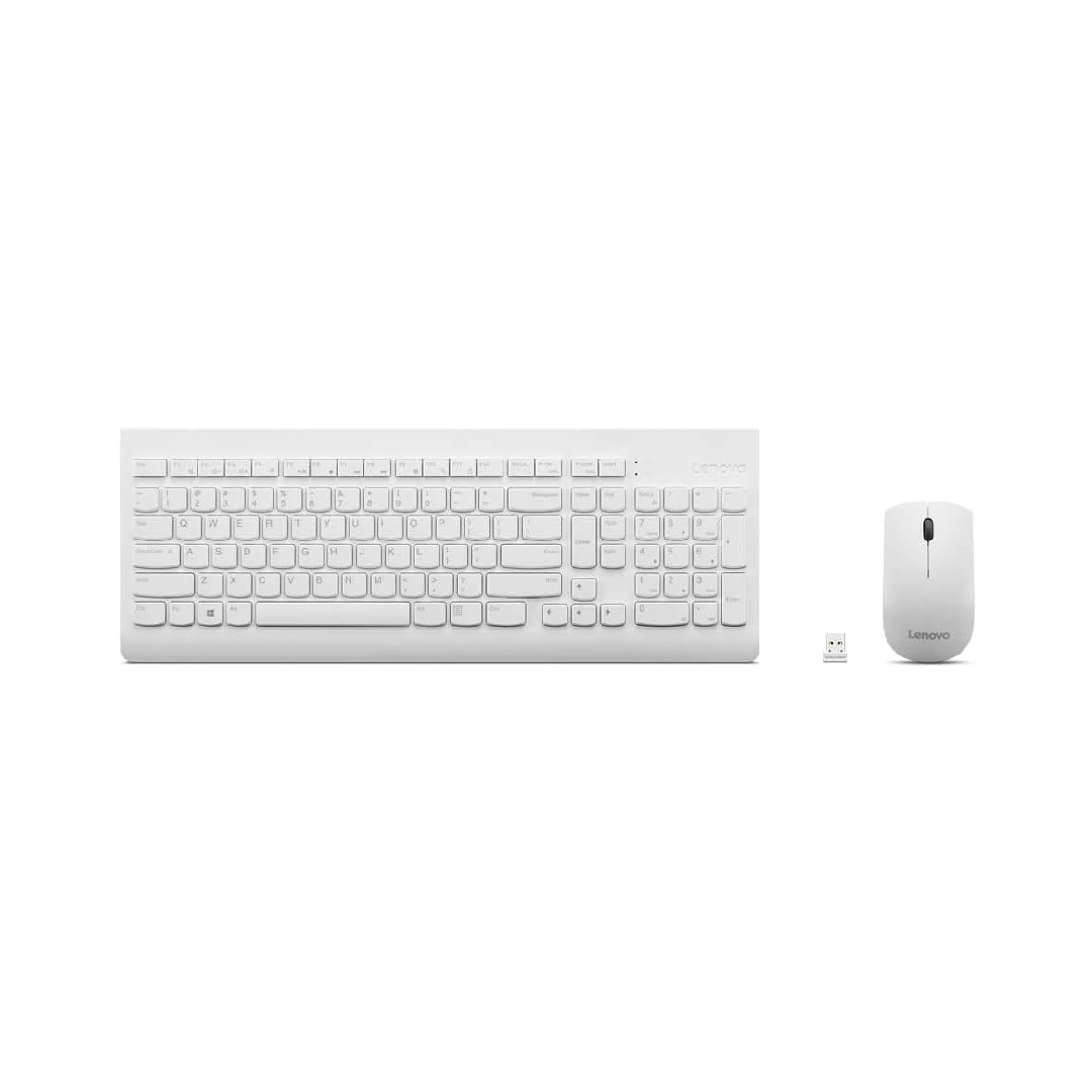 COMBO TECLADO Y MOUSE LENOVO INALAMBRICO BLANCO (5KM1C40664)