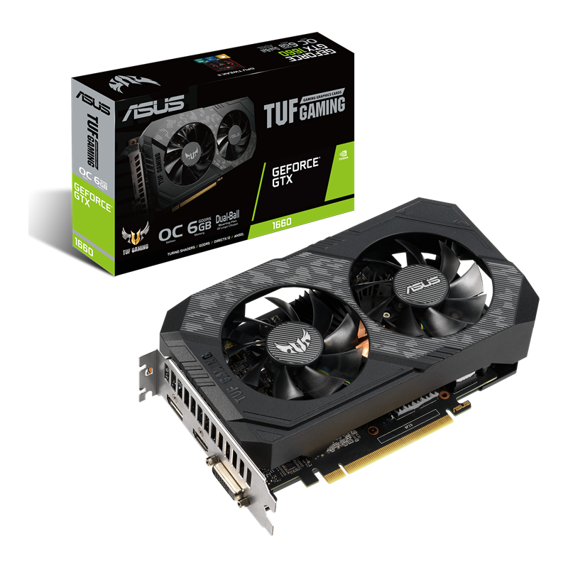 TARJETA DE VIDEO ASUS NVIDIA GEFORCE GTX-1660 DE 6GB GDDR5