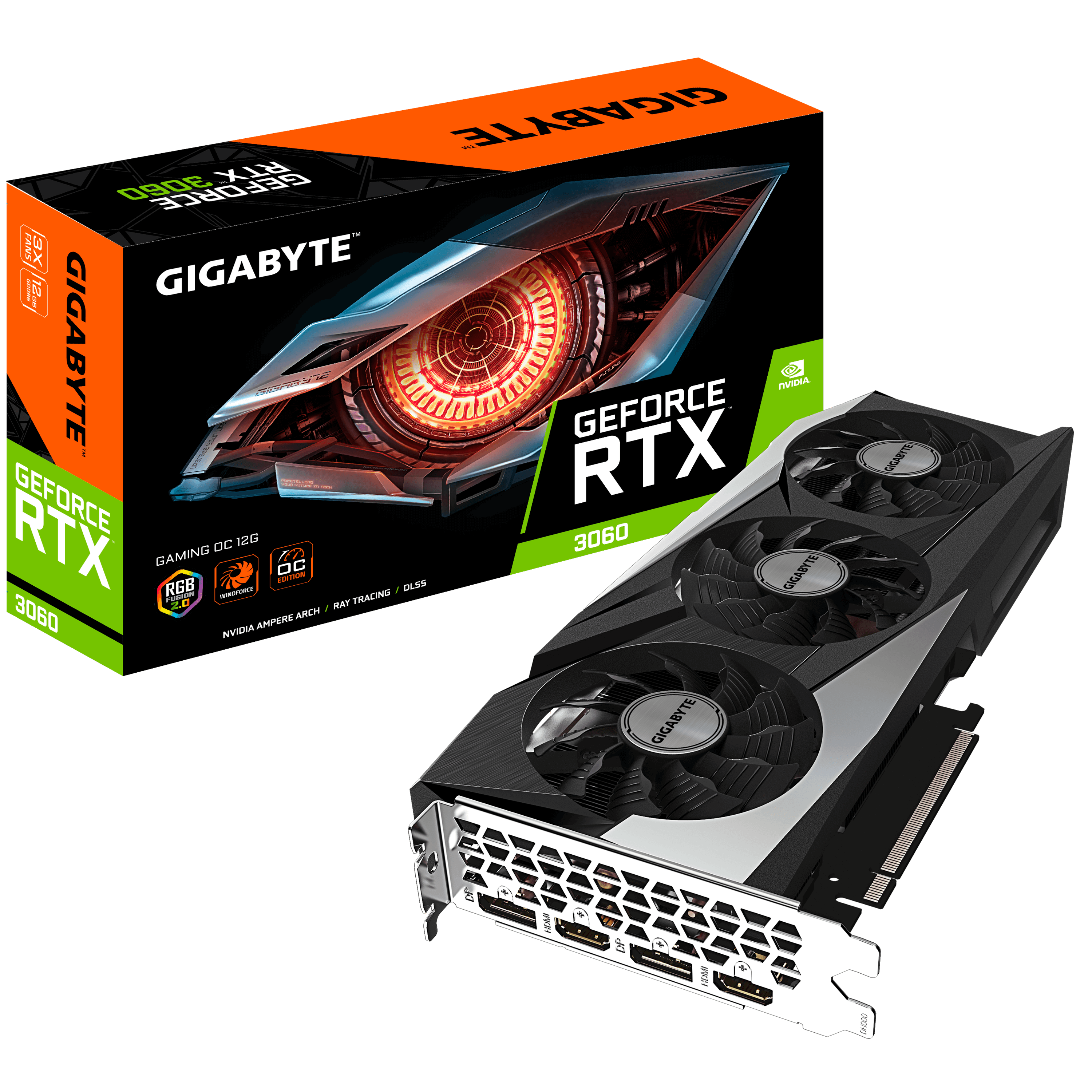 TARJETA DE VIDEO GIGABYTE GEFORCE RTX 3060 GAMING OC 12GB GDDR6