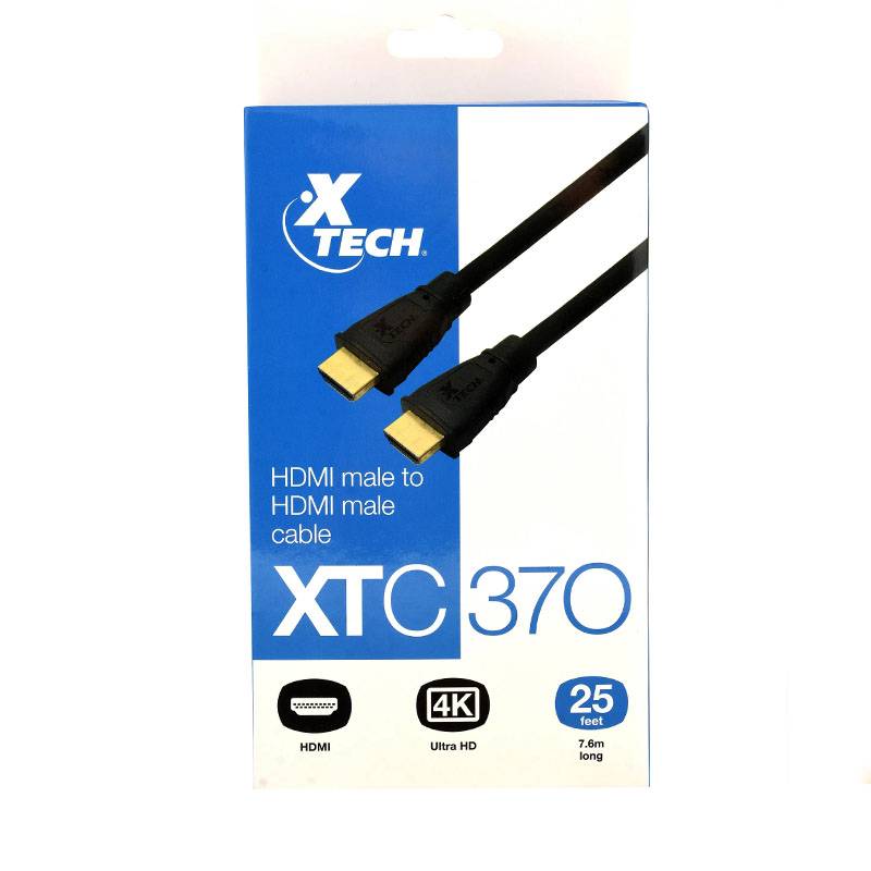 CABLE HDMI A HDMI PLANO 7.6MT XTECH XTC-425 PARA TV, PC, LAPTOP Y MÁS