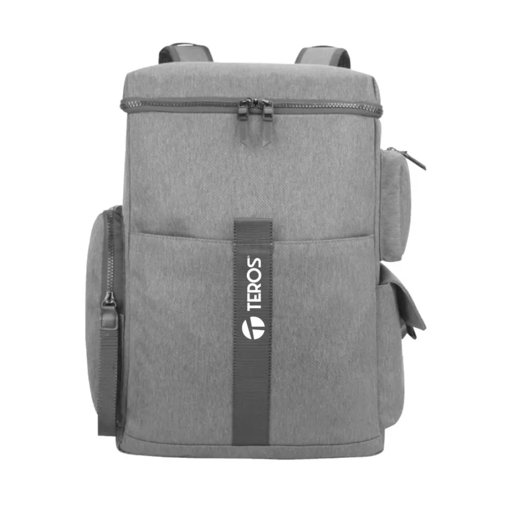MOCHILA TEROS TE-IDS18582, POLIÉSTER, PARA LAPTOP DESDE 14" HASTA 15", COLOR GRIS