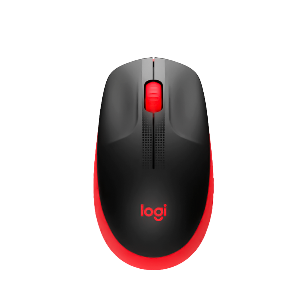 MOUSE LOGITECH M190 WIRELESS FULL-SIZE RED