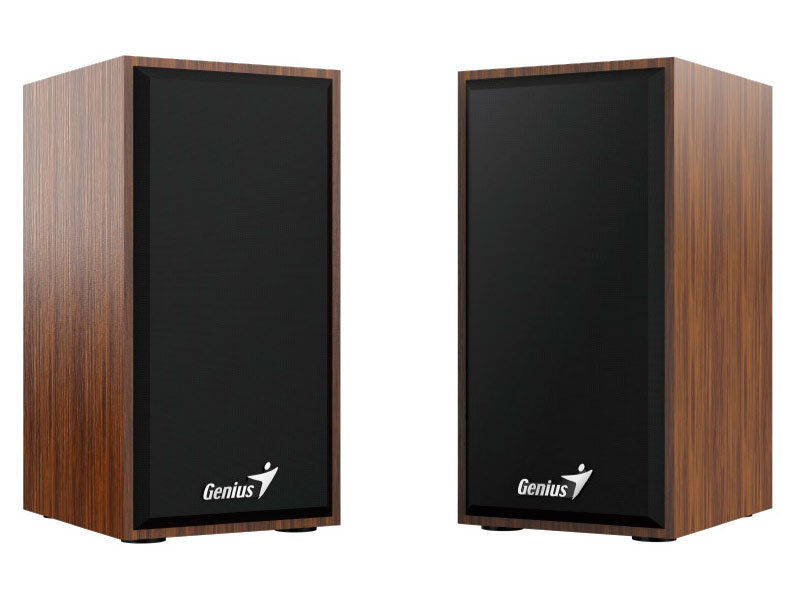 PARLANTE GENIUS SP-HF180 USB POWER 6W MADERA, ESTEREO 35MM, ENCHUFE USB